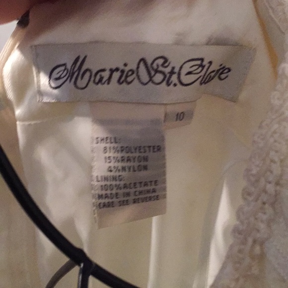 Black and Ivory dress with pearls - Picture 4 of 5